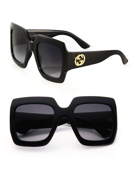 square gucci sunglasses|gucci black oversized square sunglasses.